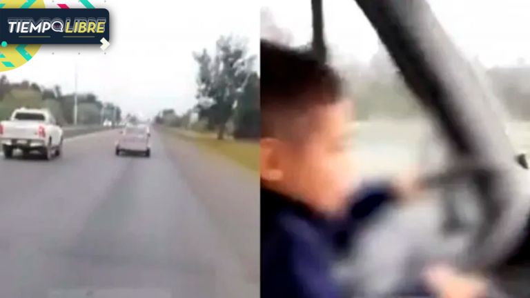 Hombre forzó a su hijo de 7 años a manejar en plena autopista y lo grabó