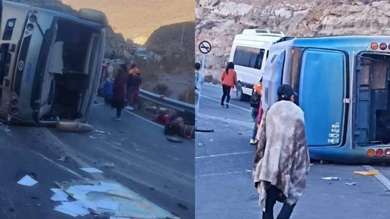 Grave accidente en ruta Huara-Colchane: Reportan dos muertos por volcamiento de bus de pasajeros