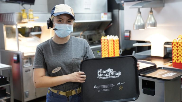 42 mil mascarillas desechables volverán transformadas en bandejas a los restaurantes de McDonald´s