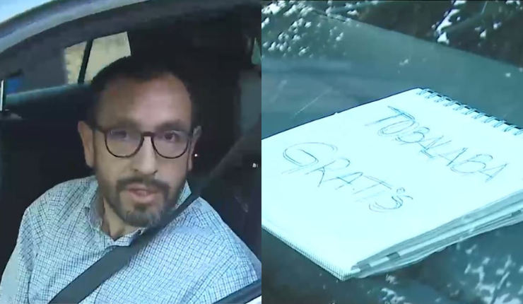 Automovilista solidario trasladó gratis a pasajeros por falta de Metro: 