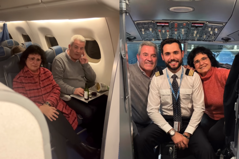 Piloto español emociona las redes con especial mensaje para sus padres que volaron con él por primera vez