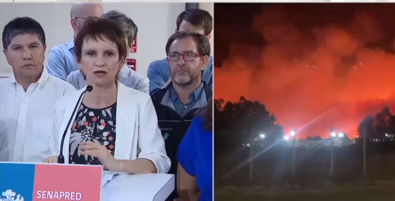 Ministra Tohá informa de al menos 69 casas alcanzadas por las llamas y un quemado en Ñuble