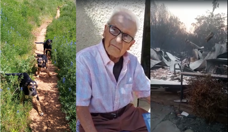 Hombre de 103 años lo perdió todo en incendio en Quillón: Vecinos lo rescataron y familia pide ayuda