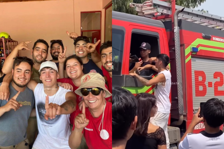 Pailita viajó a Ninhue y San Nicolás para ayudar: Compartió con bomberos y damnificados por incendios