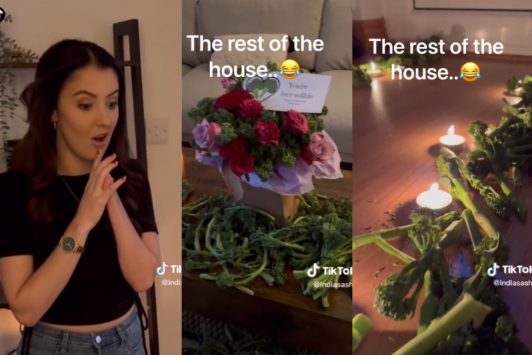 Una velada romántica con brócoli: Joven se las ingenió para sorprender a su novia en San Valentín