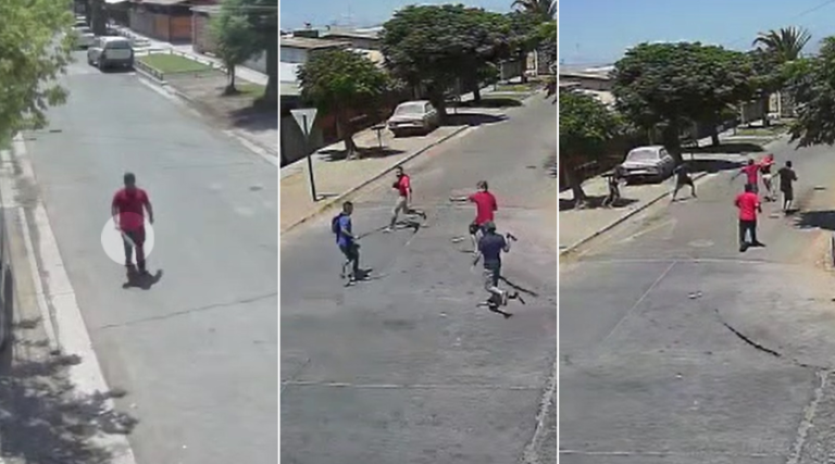 Captan brutal pelea a sablazo limpio en Talagante: Sujeto portaba polera del municipio y anuncian sumario