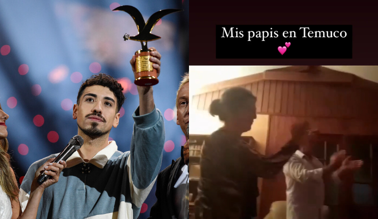 Aplaudiendo de pie: Diego Urrutia muestra tierna reacción de sus padres tras exitoso debut en Viña