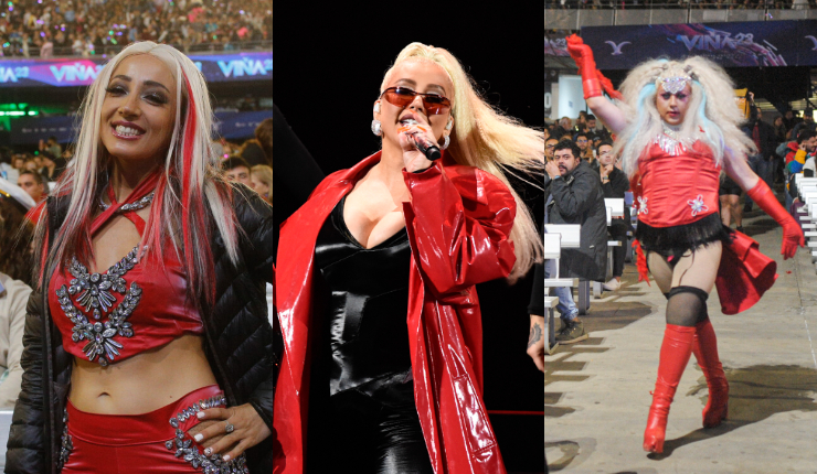 Recreando sus icónicos looks: Fans de Christina Aguilera lucieron sus mejores outfits en Viña 2023