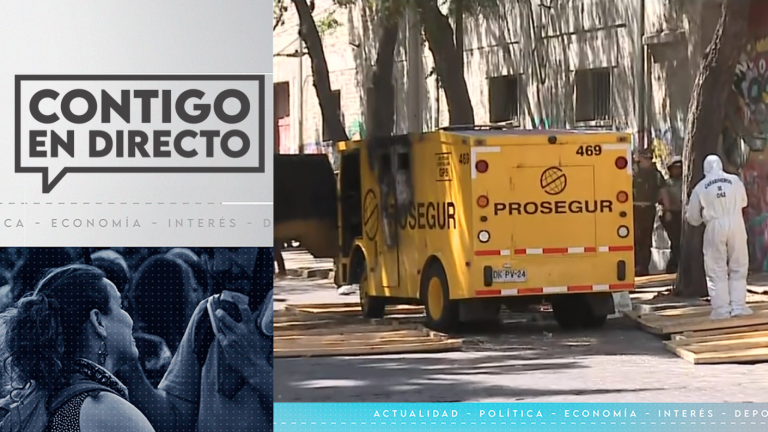 Roban camión de valores en Santiago centro: Fue quemado a una cuadra de la Moneda