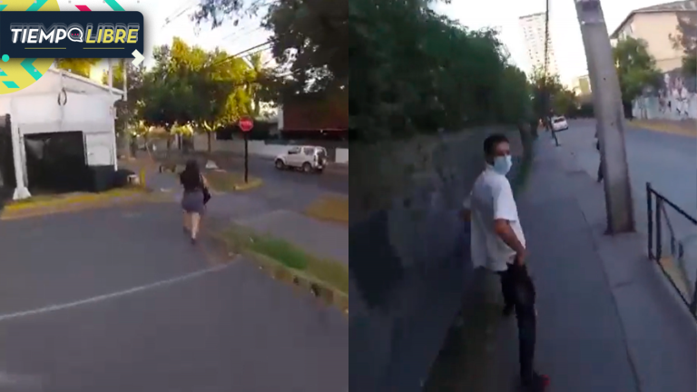 Frenética persecución: Ciclista siguió a ladrón de celular hasta atraparlo en Ñuñoa