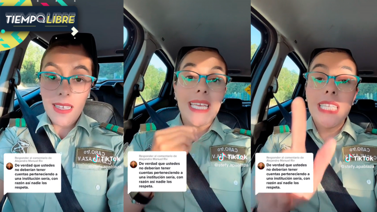 Carabinera respondió en TikTok a ácido comentario por uso de redes sociales: “Le voy a responder como cabo...”
