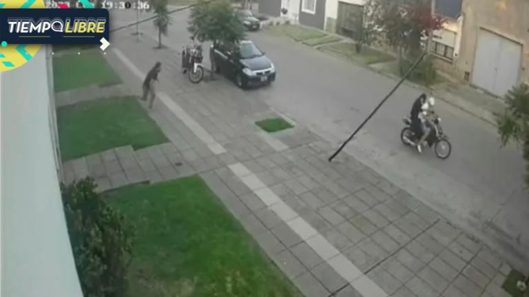 Video: Joven se lanzó de un balcón y evitó que motochorros le robaran su moto
