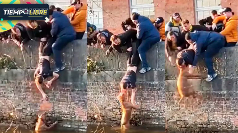 Héroes sin capa:  Jóvenes rescataron a perro que había caído a un canal y se volvieron virales