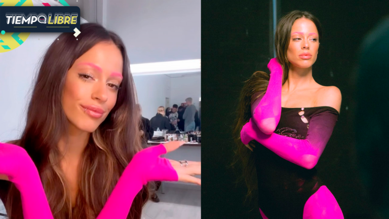 Cejas rosadas: La razón del excéntrico look de Tini en el Festival de Viña