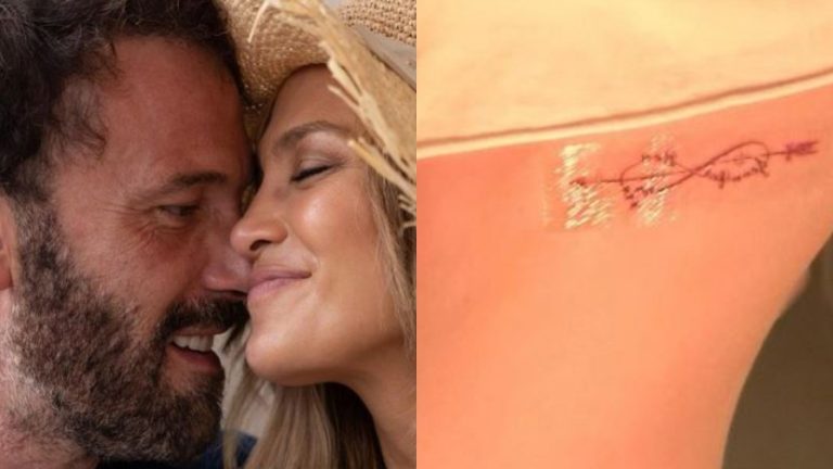 ¿Te atreverías? JLo reveló tatuaje que se hizo junto a Ben Affleck para celebrar el Día de los Enamorados