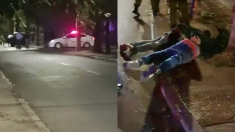 Carabineros de civil fueron víctimas de portonazo frustrado con armas de fuego: Capturaron a dos sujetos