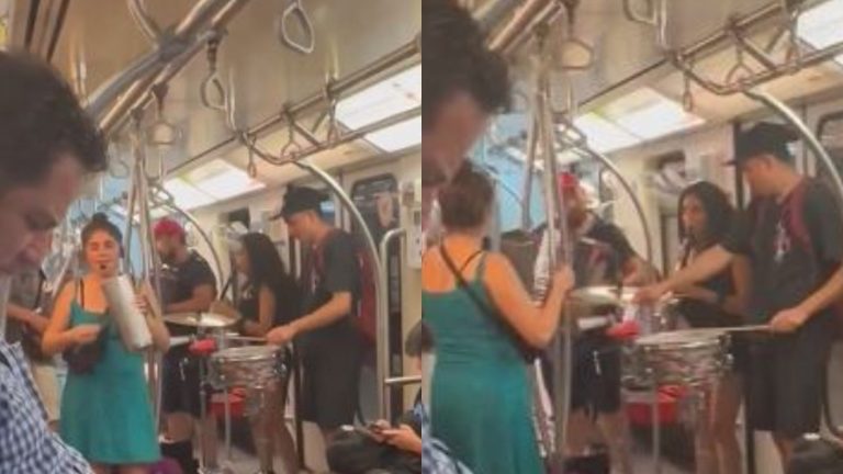 Usuarios molestos por banda que abordó hasta con acordeón vagón del Metro: 