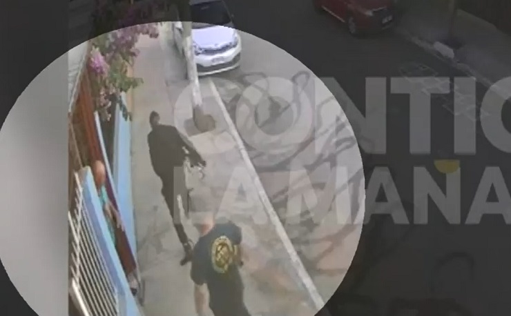 Con metralleta en la mano: Revelan video de delincuente pidiendo ayuda a vecino tras asalto en aeropuerto