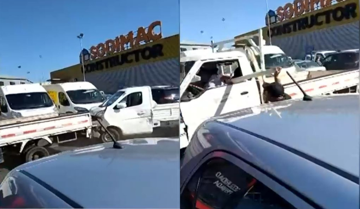 Día de furia entre fleteros en Viña del Mar: Chofer le tiró el camión encima a otro en reiteradas ocasiones