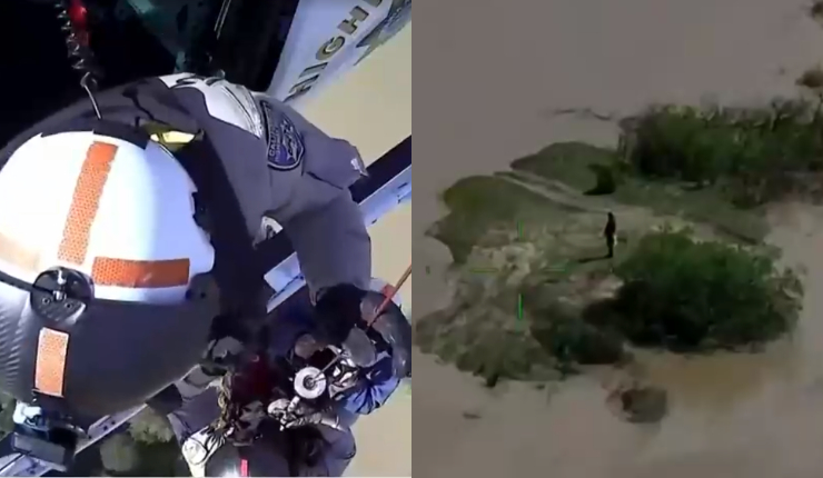 El dramático rescate de un hombre que quedó atrapado en 