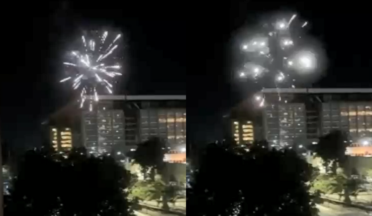 A pasos del Centro de Justicia: Bandas criminales reciben con pirotecnia a sujetos que salen de la cárcel