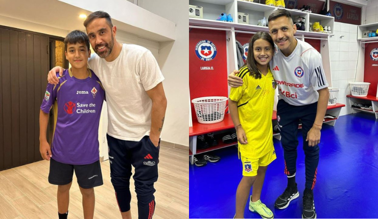 Arturo Vidal publicó tiernas fotos de sus hijos junto a Claudio Bravo y Alexis Sánchez: 