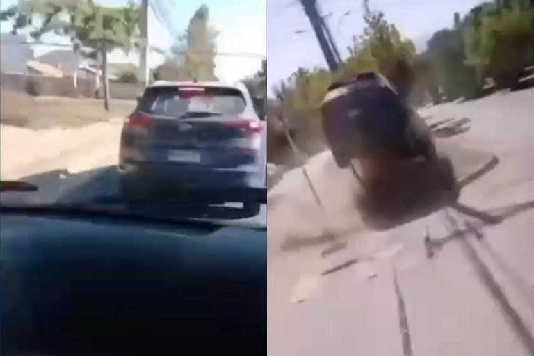 Buscan a protagonistas de violento choque provocado por camión en Rancagua: Testigos apuntan a infidelidad