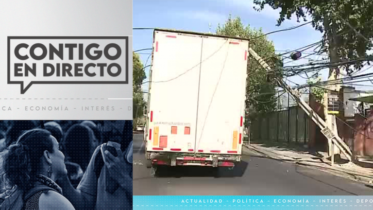 Tercera vez que ocurre: Camión derribó postes en el patio de unos departamentos