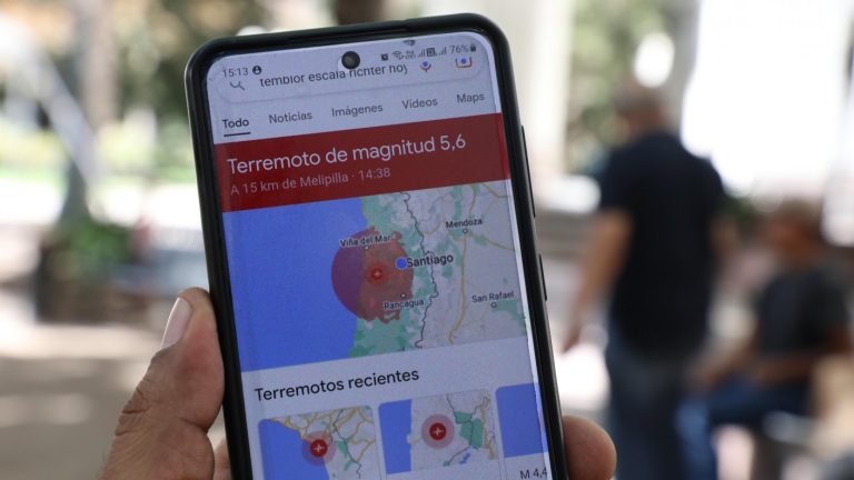 Sismo de 5.6 grados se registró en la zona central del país con epicentro al norte de Melipilla