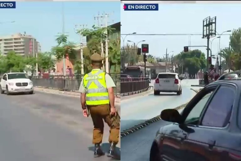 Auto se dio a la fuga durante fiscalización por búsqueda de los asesinos del cabo Palma en Conchalí