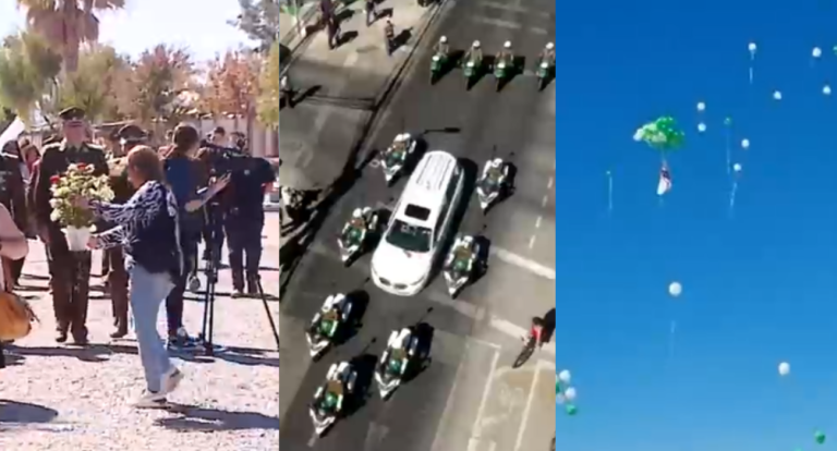 Miles de asistentes y vítores a Carabineros: Así fue la emotiva despedida del suboficial mayor Daniel Palma