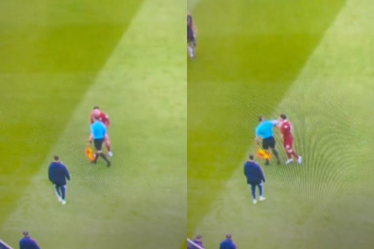 No pasa sólo en Sudamérica: Árbitro asistente de la Premier League golpeó en el rostro a jugador del Liverpool