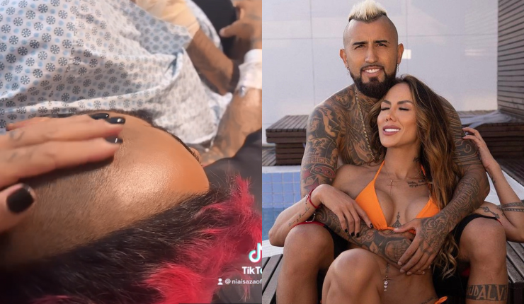 Acostados y acariciando su cabeza: El tierno video en el que Sonia Isaza cuida de Arturo Vidal