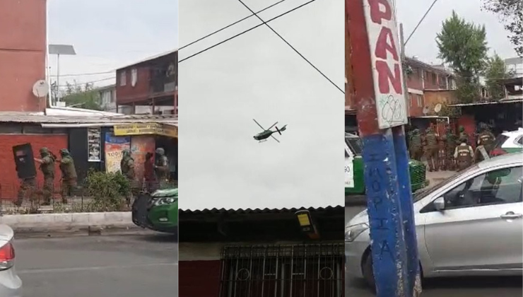 Los registros del operativo que dejó 3 carabineros heridos y un delincuente muerto en La Florida