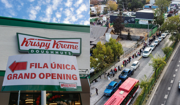 Hasta acamparon: Locura total generó la llegada de marca de donuts a Chile