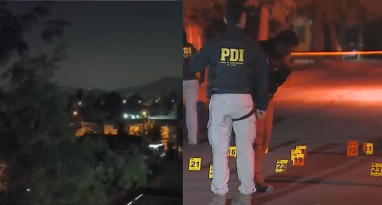 Conchalí: Vecinos registraron balacera de cerca de 30 disparos que dejaron a una persona muerta