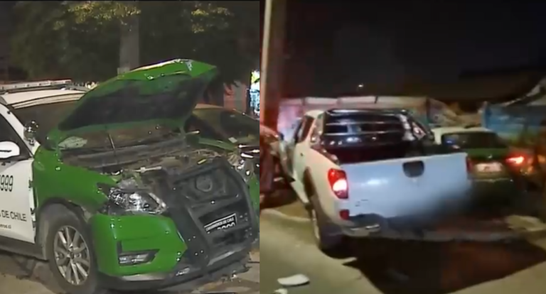 Carabineros resultaron lesionados tras persecución en San Bernardo: Delincuentes chocaron contra un poste