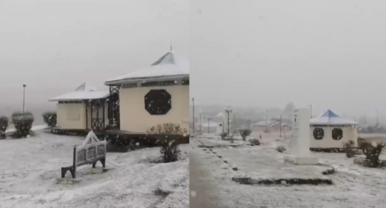 Usuarios compartieron videos de la primera nevazón de este 2023: Fue registrada en Porvenir