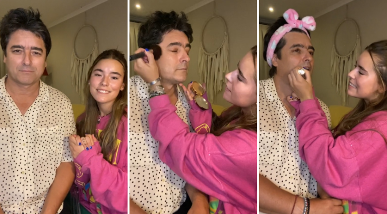 Jorge Zabaleta fue maquillado por su hija y el resultado sacó carcajadas en TikTok: 