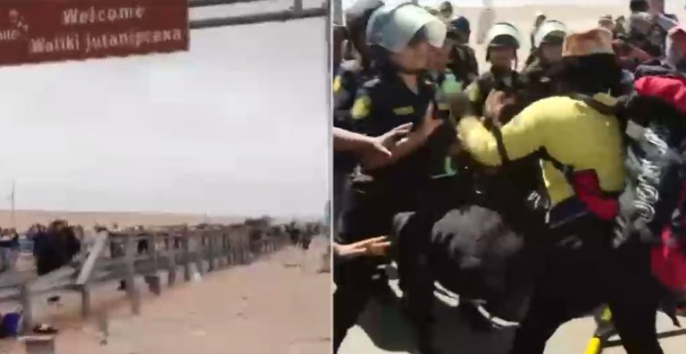 Golpes y piedrazos: Registran violento enfrentamiento en la frontera con Perú