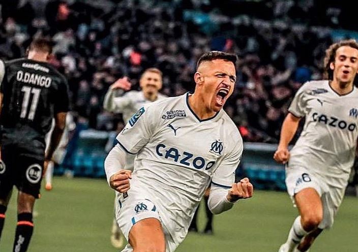 Quedaron a cinco puntos del líder: Gol de Alexis Sánchez provoca importante triunfo de Olympique de Marsella