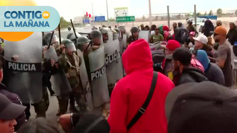 Crece tensión: La realidad de migrantes en improvisado campamento en la frontera Chile-Perú