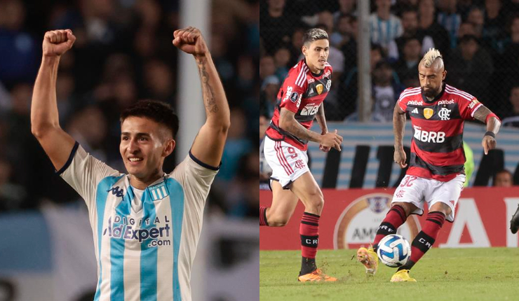 Con presencia de chilenos: Racing y Flamengo empataron 1-1 en choque de gigantes por Copa Libertadores