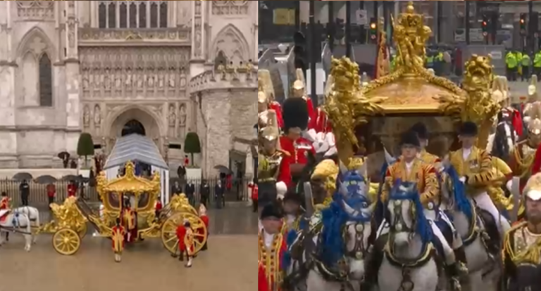 Carlos III y Camila se dirigieron al Palacio de Buckingham: Así fue la procesión de la Familia Real en Londres