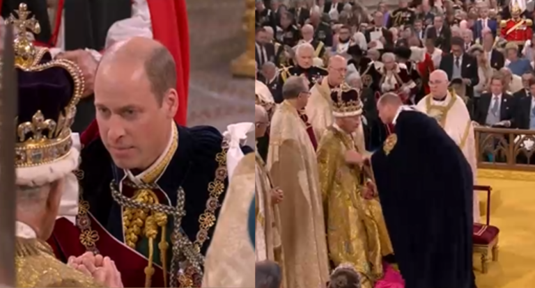 ¿Fuera de protocolo? El beso que el príncipe William le dio al rey Carlos III en ceremonia de coronación