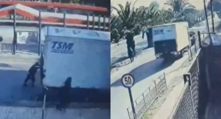 Asalto frustrado a camión en Huechuraba: Delincuentes secuestraron al chofer e intentaron remolcar el vehículo