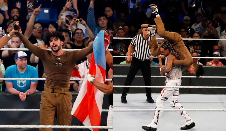 Con arañazos y hematomas: Bad Bunny muestra cómo quedó su espalda tras dura lucha en la WWE