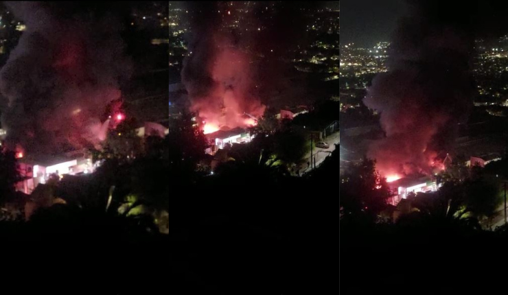 Humo se veía a kilómetros: Los impactantes registros del voraz incendio que consumió 8 casas en Recoleta