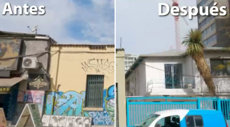 ¿Una ciudad sin rayados? Así avanza el proyecto de limpieza de fachadas en el centro de Santiago
