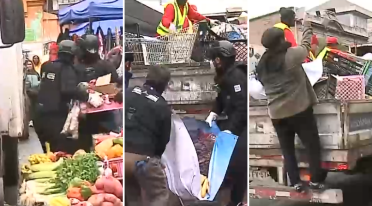 Llegaron con camión a recoger mercadería: Altercados por fiscalización al comercio ambulante en Recoleta